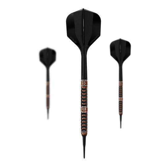 Fléchettes souples Harrows Tungsten Trinity Harrows Wolfram Trinity Softdarts als Set abgebildet. Das Set bietet mehrere Softdarts für das Dartspiel.