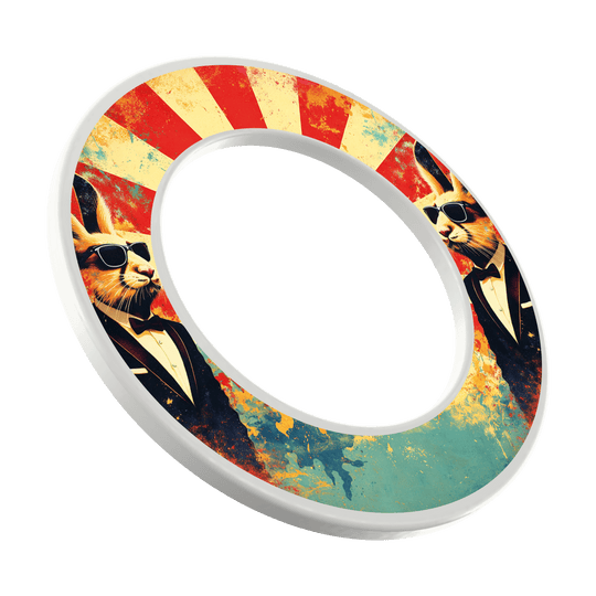 Das Bild zeigt das Design MSF-X11_McDart_Osterhase_Dartboard_Surround_1. Es handelt sich um ein Produktbild eines Dartboard-Surrounds mit Osterhasenmotiv.