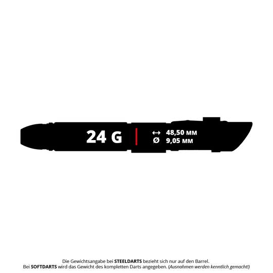 Fléchettes Target Star Wars Dark Vador Seigneur Sith Sabre Laser Édition Limitée Première Édition - 24 g Zu sehen ist das Target Star Wars Darth Vader Light Saber Limited Edition Steeldarts - 24g. Die Darts sind eine Sonderedition mit Lichtschwert-Motiv.