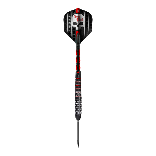 Das Bild zeigt die Harrows Ryan Searle Series 3 Quick Point Steeldarts. Diese Steeldarts eignen sich ideal für erfahrene Dartspieler.
