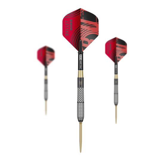 Fléchettes en acier à pointe suisse GEN5 Void de Stephen Bunting Das Bild zeigt die Target Stephen Bunting GEN5 Void Swiss Point Steeldarts. Sie sind speziell für Dartspieler entwickelt und haben ein modernes Design.
