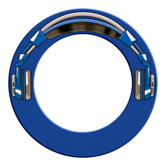 Surround stéréo pour cible de fléchettes McDart Dartboard Surround von McDart in Blau ist im Bild dargestellt. Das Produkt ist aus einer Werbeperspektive fotografiert.