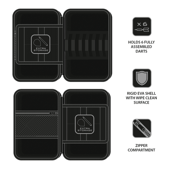 Étui à fléchettes Ryan Searle Player Pro6 de Harrow Harrows Ryan Searle Player Pro6 Dartcase ist ein professionelles Dartcase für Spieler. Es bietet Platz für mehrere Darts und Zubehör.