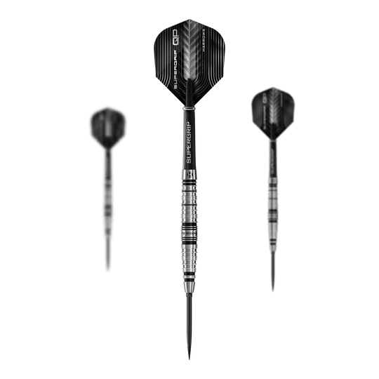 Fléchettes en acier Harrows Supergrip Torpedo Quick Point Das Bild zeigt die Harrows Supergrip Torpedo Quick Point Steeldarts. Das Produkt ist als 1 Set abgebildet.