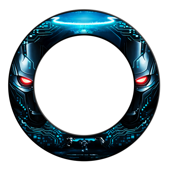 Contour de jeu de fléchettes McDart Robot Dieses Bild stellt das McDart Roboter Dartboard Surround dar. Die Dartboard-Umrandung ist speziell für den Schutz der Wand gedacht.