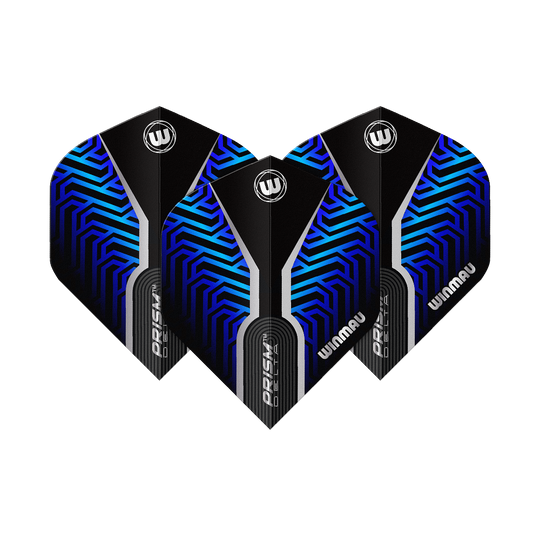 Vols standard Winmau Prism Delta Blue n° 2 Abgebildet sind die Winmau Prism Delta Blue No2 Standard Flights. Diese Dart Flights sind in Schwarz und Blau gestaltet.