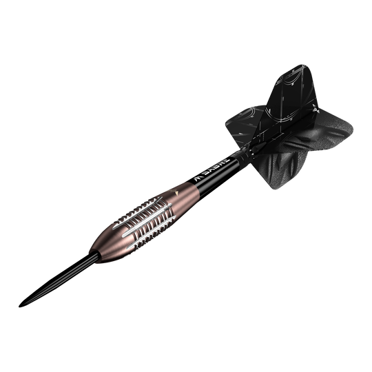 Mission Arkitekt Bronze Silice PVD Steeldarts - 23,5 g Das Foto präsentiert die Mission Arkitekt Bronze Silika PVD Steeldarts, Gewicht 23,5g. Das Produktdesign hebt die bronzefarbene Beschichtung hervor.