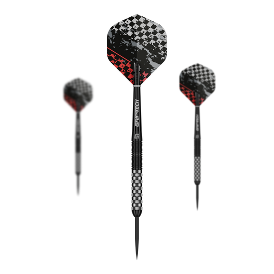 Fléchettes en acier GOAT Finish Line Abgebildet sind GOAT Finish Line Tungsten Steeldarts. Diese Darts sind speziell für das Steeldartspiel entwickelt.
