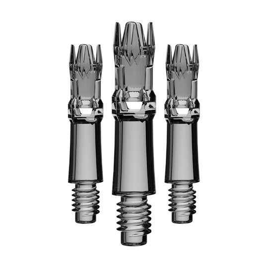 Tiges de rechange pour système L-L-Style - Noir transparent Ein Set von Ersatzshafts in transparentem Schwarz ist zu sehen. Die Shafts sind zusammen abgebildet.