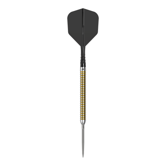 Fléchettes en acier Mission Mike De Decker V2 R2.5 Das Bild zeigt Mission Mike De Decker V2 R2.5 Steeldarts. Diese Darts sind für das Steeldartspiel geeignet.