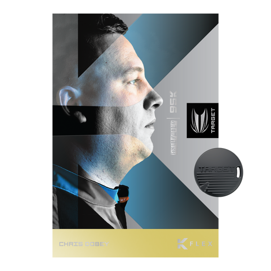 Fléchettes en acier Target Chris Dobey 95K Swiss Point Das Bild zeigt die Target Chris Dobey 95K Swiss Point Steeldarts. Diese Steeldarts sind professionell verarbeitet und für anspruchsvolle Spieler geeignet.