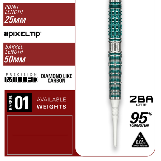 Target Japan Mikuru Suzuki The Miracle GEN7 Fléchettes souples - 21,5 g Target Japan Mikuru Suzuki The Miracle GEN7 Softdarts - 21,5g ist auf dem Bild zu sehen. Dies sind Softdarts mit einer speziellen Mikuru Suzuki Edition.