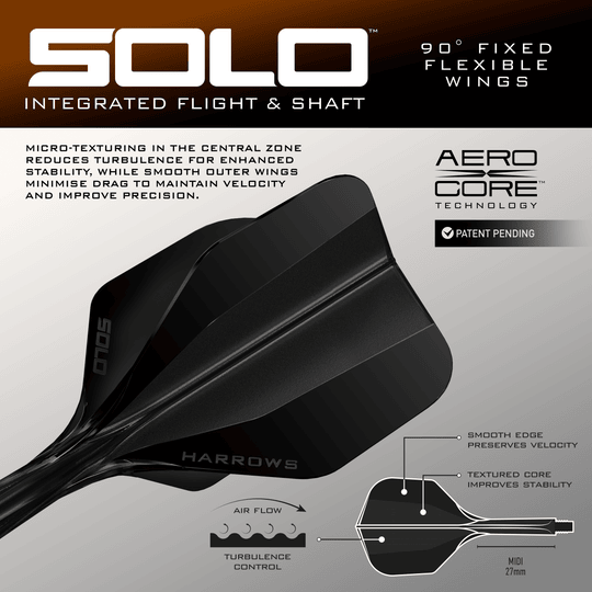 Fléchettes souples Harrows Tungsten Trinity Abbildung der Harrows Wolfram Trinity Softdarts. Diese Softdarts sind für präzises Dartspiel entworfen.