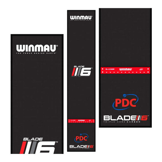 Tapis de fléchettes souple Winmau Pro Zone Precision Blade 6 Winmau Pro Zone Precision Blade 6 Soft Dartmatte ist auf dem Bild zu sehen. Es handelt sich um eine hochwertige Dartmatte für professionelles Training.