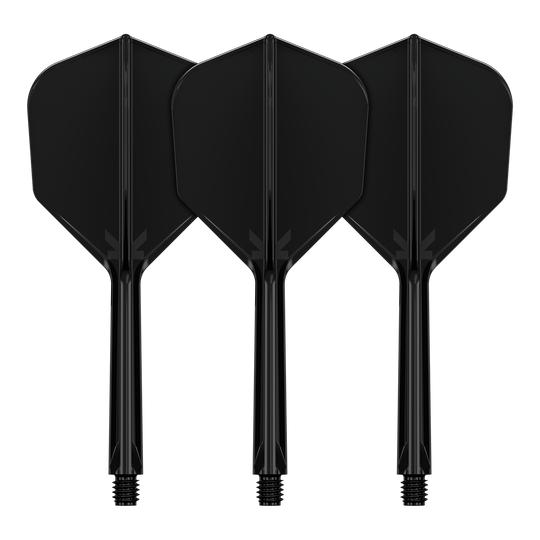 Système de vol Target K-Flex n° 6 - Noir Das Bild zeigt das Flight-System Target K-Flex No6 in Schwarz mit 33 mm Länge. Dieses Produkt eignet sich als Ersatzteil für Dartpfeile.