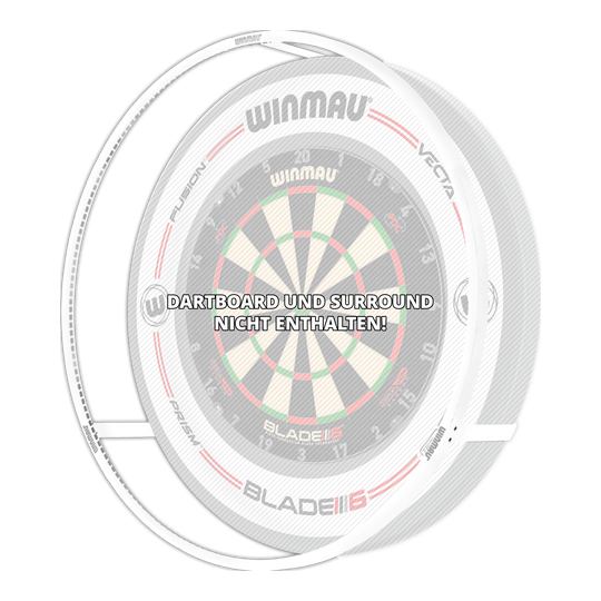 Lampe de fléchettes à LED Winmau Plasma Ice Auf dem Bild ist das Produkt "Winmau Plasma Ice LED Dartboard Light" zu sehen. In der Mitte steht geschrieben: "Dartboard und Surround nicht enthalten!"