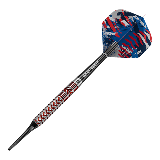 Fléchettes souples GOAT Curveball - 20 g Zu sehen sind die GOAT Curveball Tungsten Softdarts - 20g. Die Darts zeichnen sich durch ihr Gewicht von 20 Gramm und das verwendete Tungsten aus.