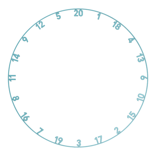 Abgebildet ist das Precise 180 Endorphine Steeldartboard mit Nummernring in Infinity Blue. Das Produkt eignet sich ideal für Dartspieler aller Levels.