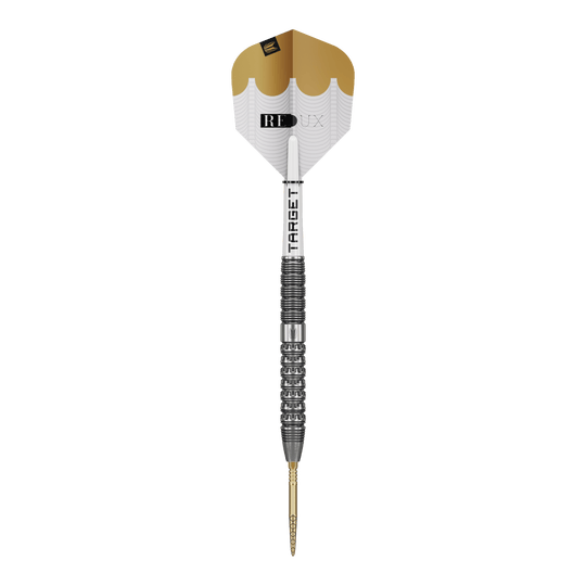 Fléchettes en acier Target Redux 01 Swiss Point Dieses Bild zeigt die Target Redux 01 Swiss Point Steeldarts. Sie sind ideal für präzise Dartwürfe geeignet.
