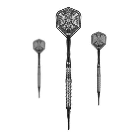 Fléchettes souples Shot Goths Wulfaz - 20 g Das Bild zeigt ein Set der Shot Goths Wulfaz Softdarts - 20g. Das Set bietet alles, was für ein Softdartspiel benötigt wird.