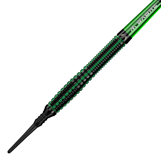 Fléchettes souples Mission Venom - 20 g Mehrere Mission Venom Softdarts - 20g werden aus einer anderen Perspektive gezeigt. Die Oberfläche ist glatt.