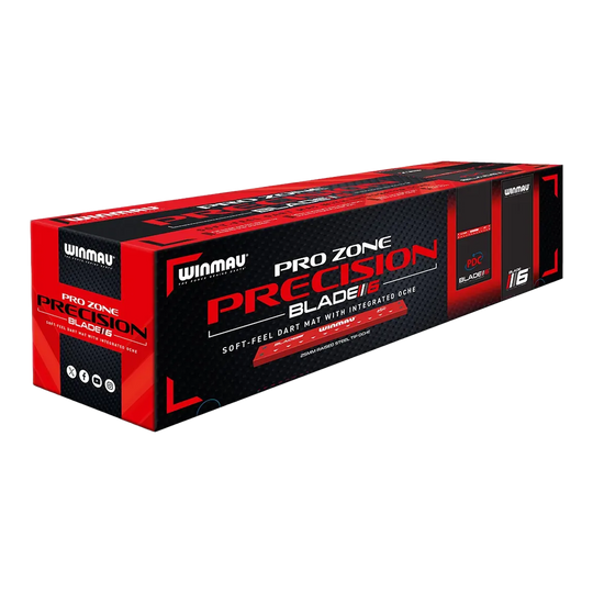 Tapis de fléchettes souple Winmau Pro Zone Precision Blade 6 Abgebildet ist die Winmau Pro Zone Precision Blade 6 Soft Dartmatte. Die Matte eignet sich ideal für Softdarts und präzises Spielen.