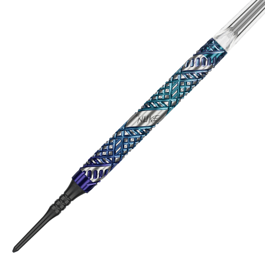Abgebildet sind die Target Luke Littler Edge Softdarts - 19g. Die Darts zeichnen sich durch ein modernes Design und hochwertige Verarbeitung aus.