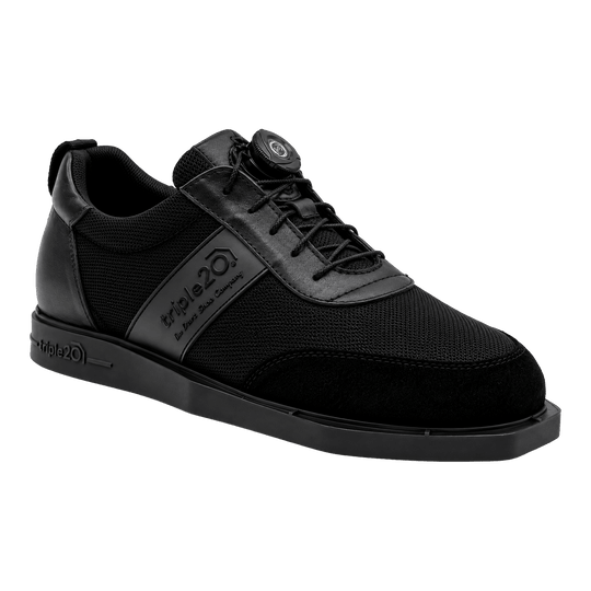 Chaussures de fléchettes Triple20 en textile avec fermeture torsadée - Noires