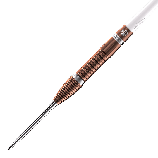 Fléchettes en acier Caliburn Big Cats Lion Caliburn Big Cats Lion Steeldarts mit einem Gewicht von 23g. Das Bild zeigt die Vorderansicht des Produkts.