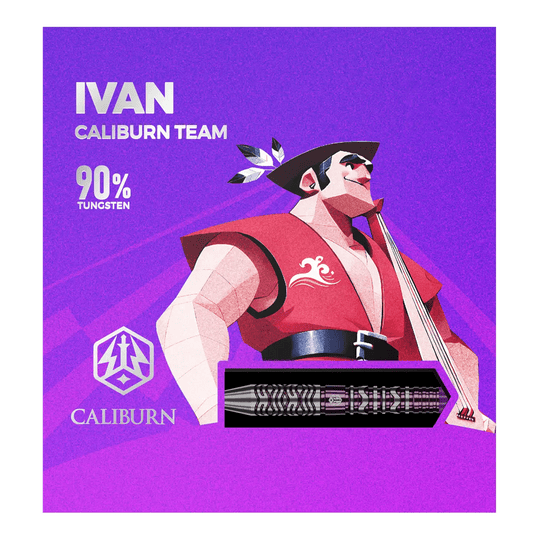 Caliburn Awakening Ivan fléchettes en acier Zu sehen sind die Caliburn Awakening Ivan Steeldarts. Diese Steeldarts sind bekannt für ihre Präzision.