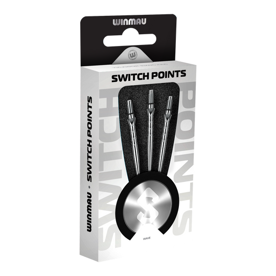 Pointes de fléchettes en acier Winmau Switch Point Wave - Effet argent Abgebildet sind die Winmau Switch Point Wave Steeldartspitzen im Silver Effect. Die Spitze ist für Dartpfeile geeignet und sorgt für einen besonderen Look.