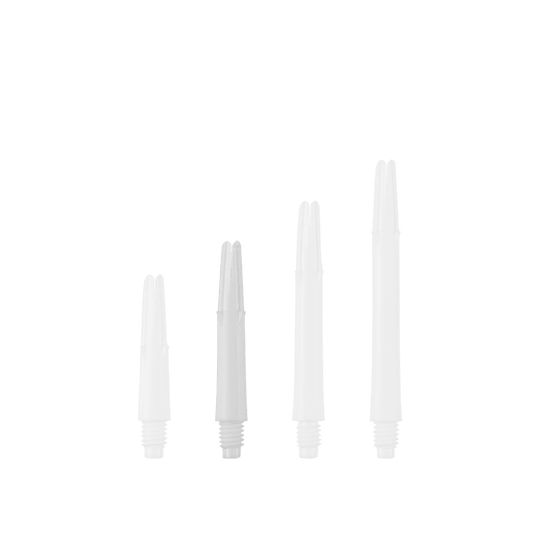 Arbres en L verrouillés droits - Blanc Ein einzelner L-Style L-Shafts Locked Straight - White 190 wird präsentiert. Der Schaft ist weiß und mittellang.