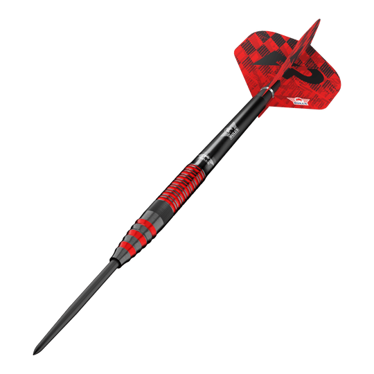 Bulls NL Florian Price Steeldarts - 23 g Bulls NL Florian Preis Steeldarts - 23g ist auf dem Bild dargestellt. Die Steeldarts werden aus einer zusätzlichen Ansicht präsentiert.