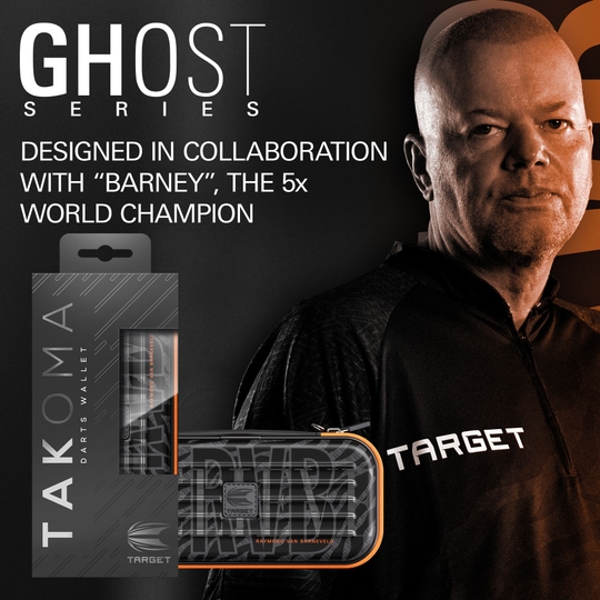 Étui à fléchettes Takoma Ghost Series Raymond Van Barneveld Zu sehen ist das Takoma Ghost Series Raymond Van Barneveld Dartcase. Es ist ein stabiles Etui für Darts, inspiriert von Raymond Van Barneveld.