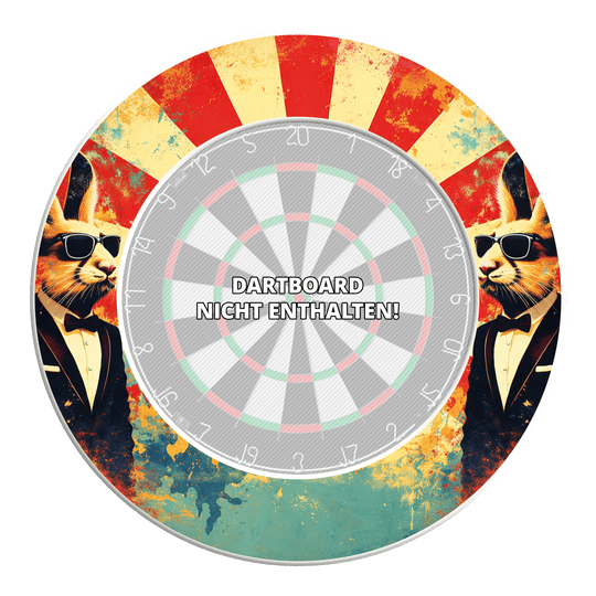 Das Bild zeigt das Design MSF-X11_McDart_Osterhase_Dartboard_Surround_3. Es handelt sich um ein Produktbild eines Dartboard-Surrounds mit Osterhasenmotiv.