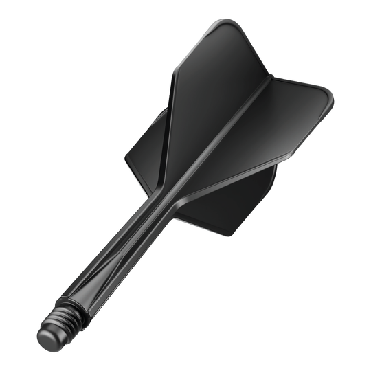 Système d'arbre de vol GOAT A1R No6 - Noir Das Bild zeigt das Produkt "GOAT A1R No6 Flight-Shaft-System - Schwarz". Es handelt sich um ein schwarzes Flight-Shaft-System für Darts.