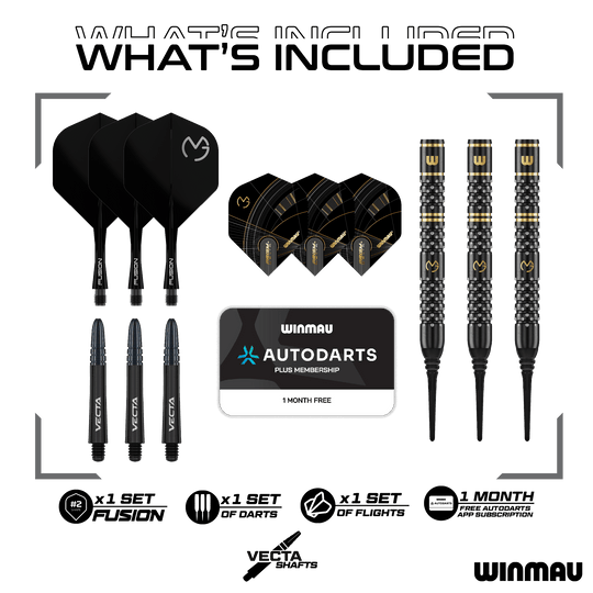 Winmau Michael Van Gerwen W-MAX fléchettes souples - 18g Winmau Michael Van Gerwen W-MAX fléchettes souples - 18g