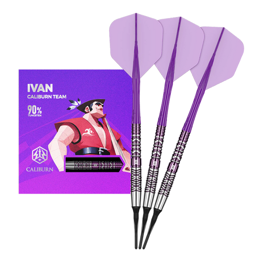 Zu sehen sind die Caliburn Awakening Ivan Softdarts mit 20g Gewicht. Dieses Produkt eignet sich für das elektronische Dartspiel.