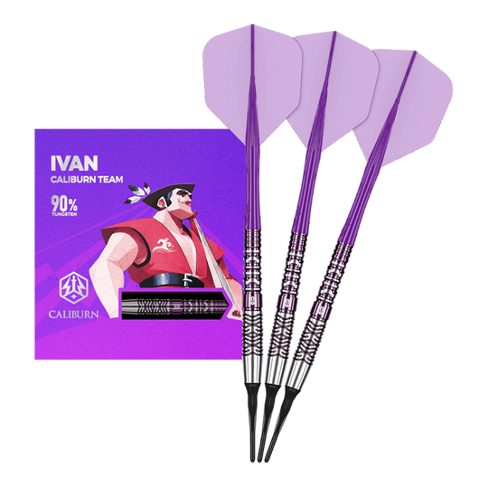 Caliburn Awakening Ivan Softdarts - 20 g Zu sehen sind die Caliburn Awakening Ivan Softdarts mit 20g Gewicht. Dieses Produkt eignet sich für das elektronische Dartspiel.