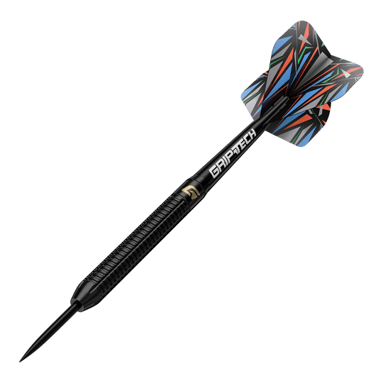 Fléchettes GOAT Athlete en acier tungstène noir Zu sehen sind die GOAT Athlete Black Tungsten Steeldarts. Die Steeldarts bestehen aus hochwertigem Tungsten mit einem sportlichen Aussehen.