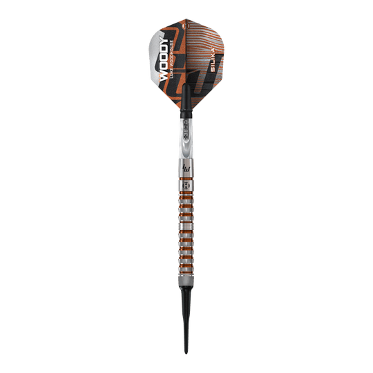 Fléchettes souples Luke Woodhouse série 3 de Harrow - 18 g Das Bild zeigt die Harrows Luke Woodhouse Series 3 Softdarts - 18g. Hier werden die 18g Softdarts aus der Serie präsentiert.