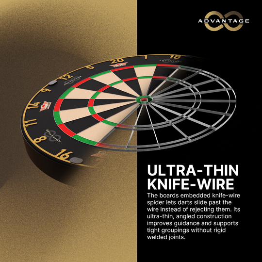 Cible de fléchettes en acier Bulls NL Advantage 8 Hier ist das Bulls NL Advantage 8 Steeldartboard zu sehen. Die Dartscheibe bietet eine hochwertige Spielfläche.