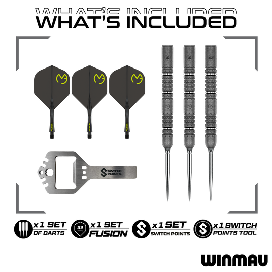 Winmau Michael van Gerwen Signature Edition Switch Points Steeldarts Das Produkt ist die Winmau MvG Signature Edition Switch Points Steeldarts. Diese Steeldarts sind für Präzision und Qualität bekannt.