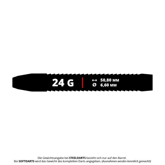 Fléchettes en acier Winmau Team 360 Jack Nankervis - 24 g Zu sehen ist ein Set Winmau Team 360 Jack Nankervis Steeldarts mit einem Gewicht von 24g. Die Darts sind speziell für Präzision und Balance entwickelt.