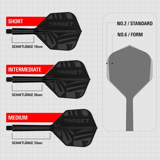 Ailettes Target K-Flex Black No6