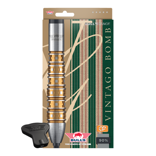 Fléchettes en acier Bulls NL Vintage Bomb Convertible Points Zu sehen sind die Bulls NL Vintago Bomb Convertible Point Steeldarts. Sie bieten flexible Einsatzmöglichkeiten beim Dartsport.