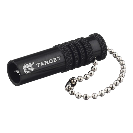 Outil d'extraction de cibles pour éliminer les résidus de tige - Noir Abgebildet ist das Target Extractor Tool Shaftrestentferner in Schwarz. Es handelt sich um ein Werkzeug zum Entfernen von Dart Shafts.