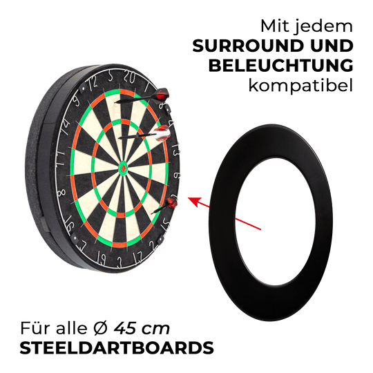Insonorisation compacte Karella pour cibles de fléchettes en acier Dies ist der kompakte Schallschutz Karella für Steeldartboards. Der Schallschutz hilft, den Lärm beim Dartspiel zu verringern.