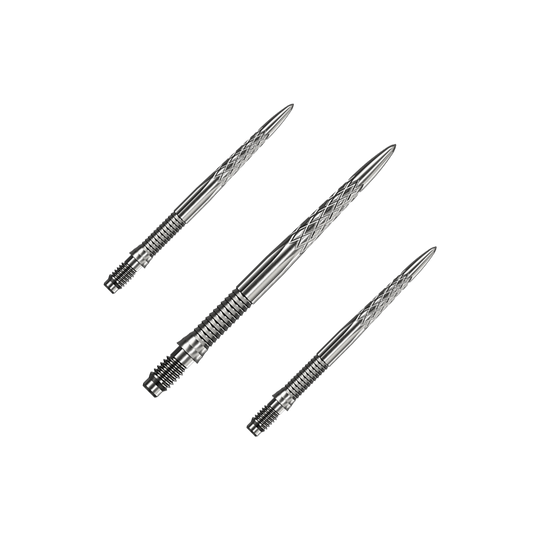 Pointes de fléchettes Mission R2.5 Rapid Point DSX - Argent Das Bild zeigt Mission R25 Rapid Point DSX Dartspitzen in Silber mit einer Länge von 30mm, als Set verpackt. Die Dartspitzen sind speziell für den Dartsport entwickelt.