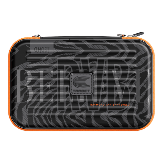 Étui à fléchettes Takoma XL Ghost Series Raymond Van Barneveld Zu sehen ist das Takoma XL Ghost Series Raymond Van Barneveld Dartcase. Die Tasche bietet Schutz und Stil für Dartspieler.